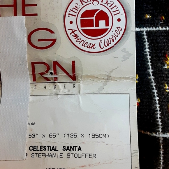 Celestial Santa,Throw blanket, vintage, made by Rug barn - Picture 5 of 6